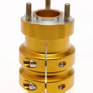 Cubo longo eixo 30mm dourado 115mm